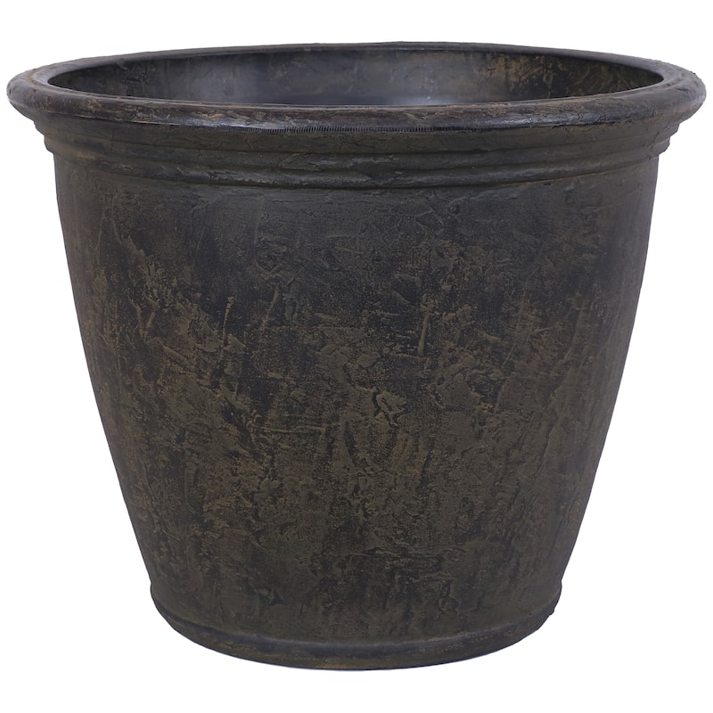 Sunnydaze Anjelica Outdoor Flower Pot Planter - Sable Finish - 24-Inch