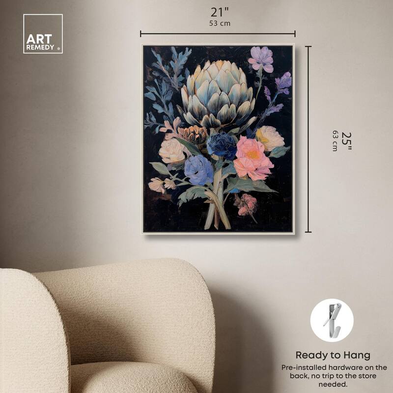 Moody Artichoke I Canvas by Art Remedy