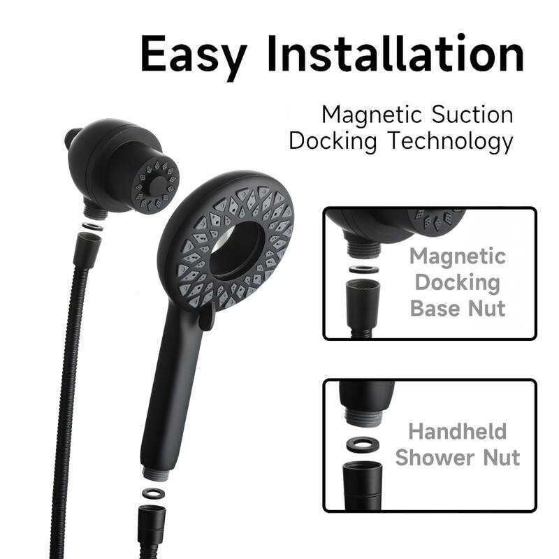 Topcraft ABS High Pressure Handheld Showerhead with 6 Spray Modes