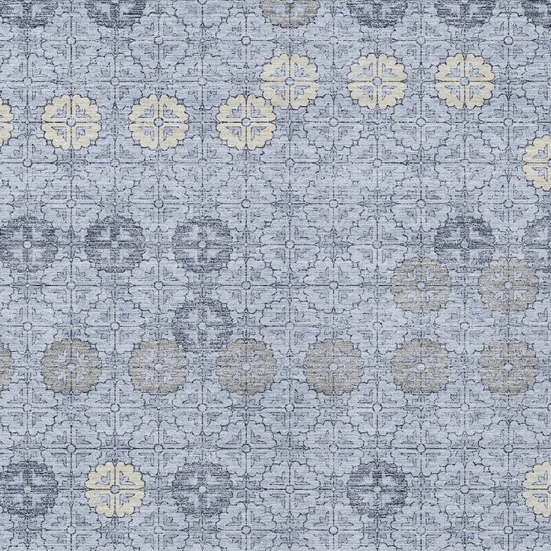 HomeRoots Geometric Transitional Rectangle Outdoor Rug