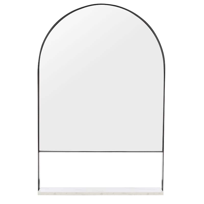 SAFAVIEH Yajaira 24 x 36-inch Arch-Crowned Top Mirror - 24Wx4Dx36H - Black