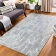 preview thumbnail 1 of 5, Ahroda Modern Geometric Hair-on-hide & Viscose Area Rug 10' x 14' - Grey