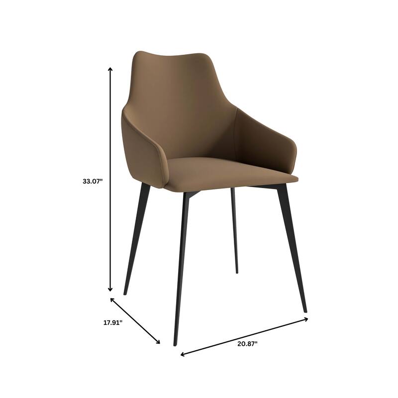 4-Piece Dining Set 35-Inch Round MDF Tabletop Dining Table and 3 Upholstered Side Chairs in Iron