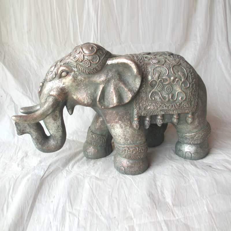 Boho Elephant Statue - 25.2"x10.6"x15.7"