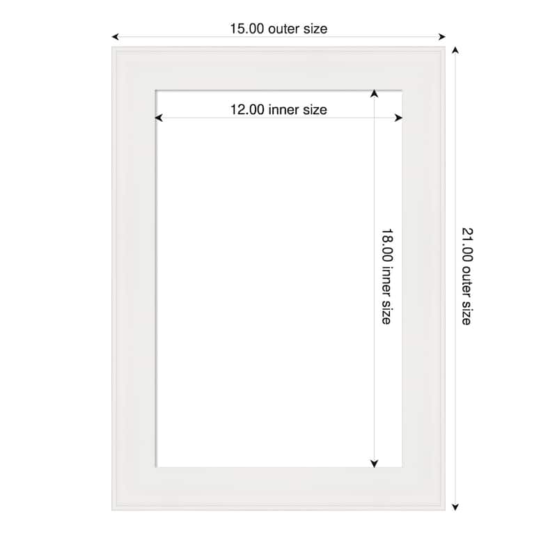 Amanti Art Vanity White Narrow Framed Dry Erase Magnetic Board - 15 x 21 in