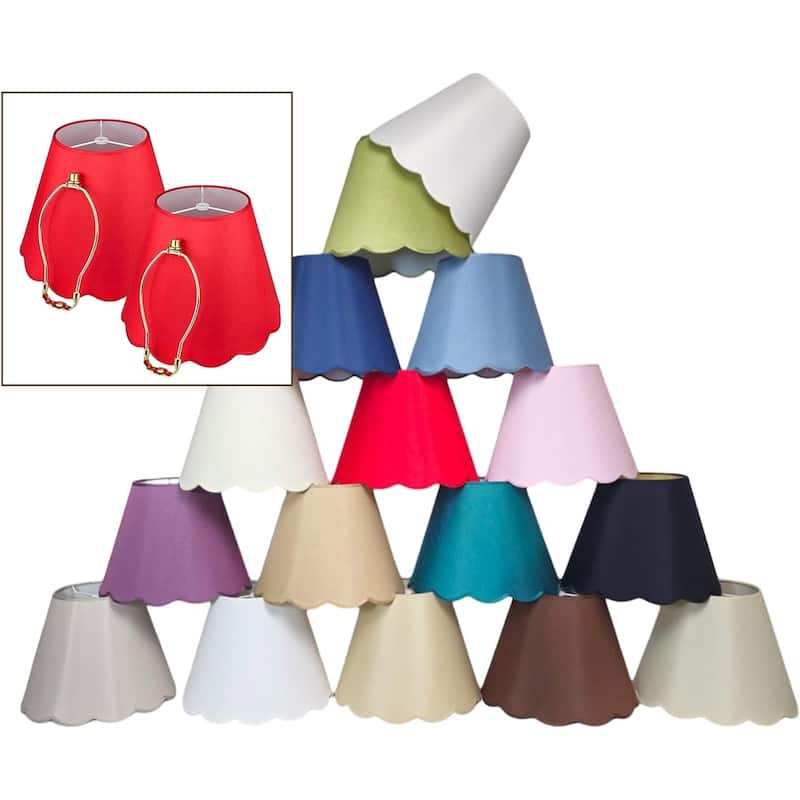 Royal Designs Scallop Empire Lamp Shade Set of 2 - 7 x 13 x 10