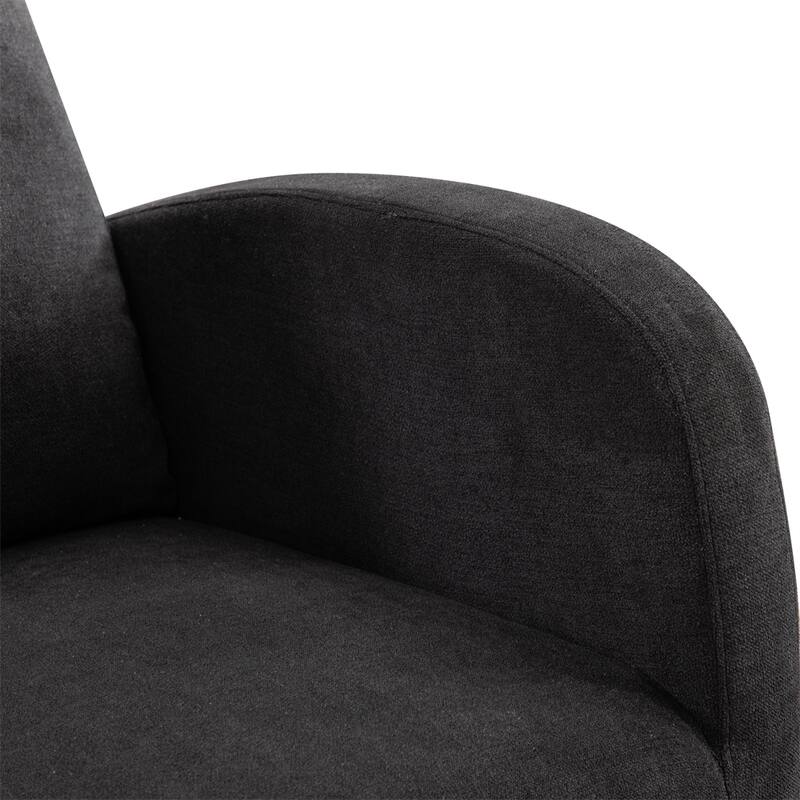 Nursery Rocking Glider Chair with High Back and Side Pocket