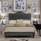 preview thumbnail 13 of 19, Moser Bay Murphy Grove Diamond Tufted Queen / King Upholstered Panel Bed Slate - King
