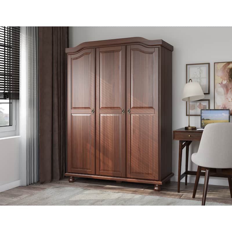 Palace Imports 100% Solid Wood Set of 4 Small Shelves for Kyle Wardrobe Armoires