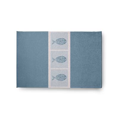 Fish Chips Nautical Indoor/Outdoor Rug
