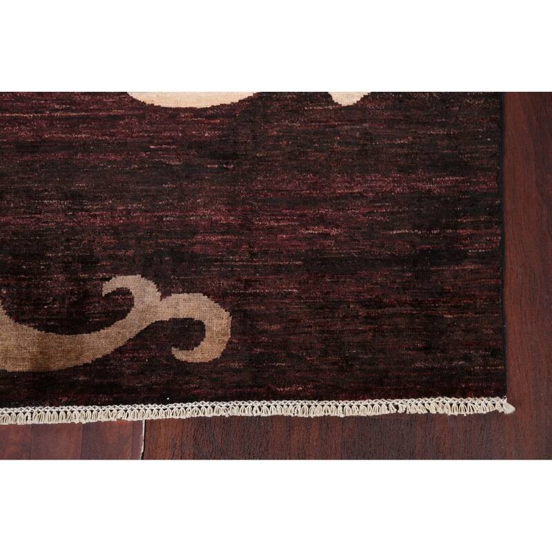 Contemporary Persian Gabbeh Area Rug Wool Hand-knotted Foyer Carpet - 3'7" x 5'0"