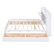 preview thumbnail 8 of 15, Queen Platform 4 Drawers Bed Frame - White