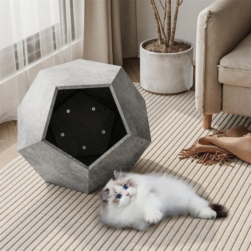 25.98" Modern Sofa Side Table, Planter MDF