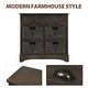 preview thumbnail 26 of 48, 28” Farmhouse Solid Wood Storage Cabinet with Two Drawers and Four Rattan Baskets