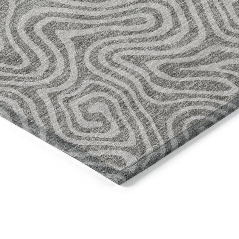 HomeRoots Abstract Transitional Rectangle Outdoor Rug