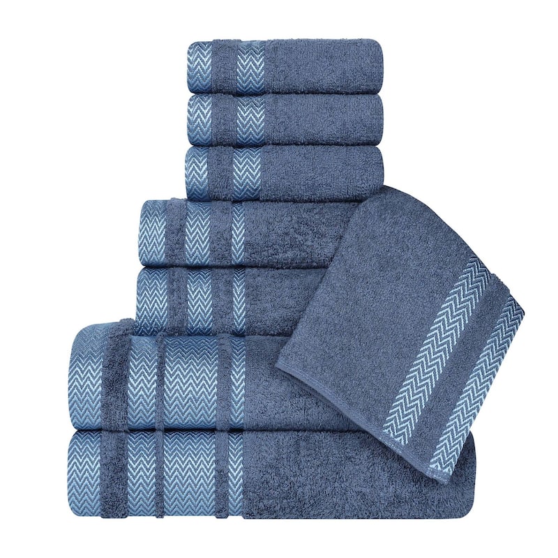 Superior Hays Cotton Medium Weight 8 Piece Bathroom Towel Set