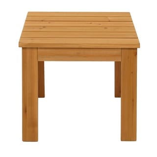 Natural Square Wooden End Table Patio Coffee and Bistro Table - 16