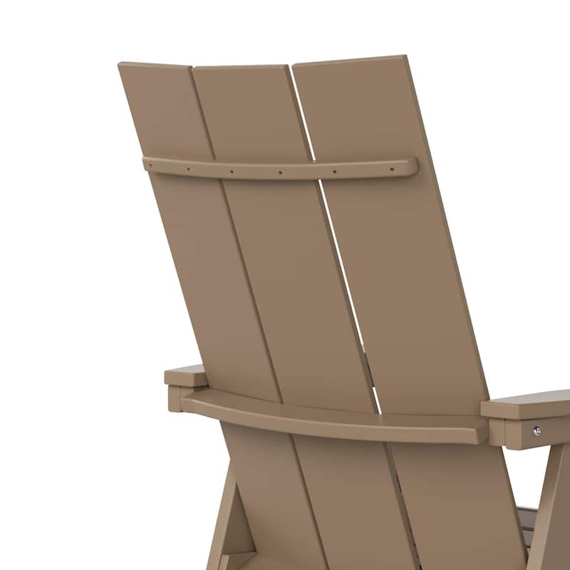 Polytrends Shoreside Hdpe All Weather Outdoor Patio Adirondack Dining Chair (1PC)
