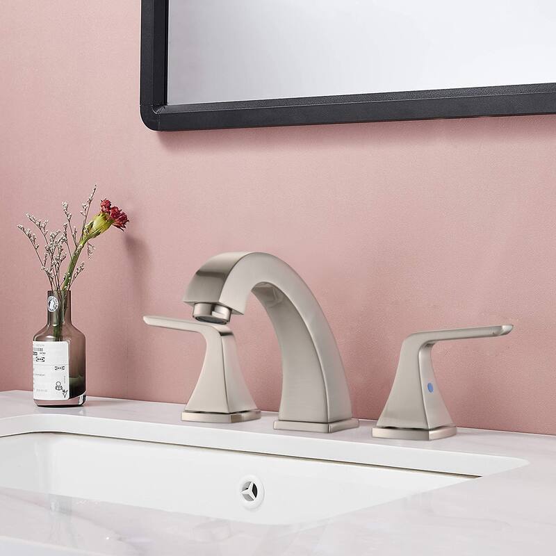 Topcraft Two Handle Bathroom Sink Faucet with Pop-Up Drainer