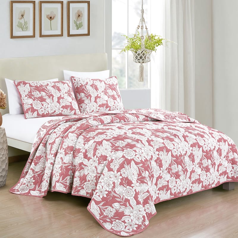 Eshe 3 Pieces matelasse coverlet