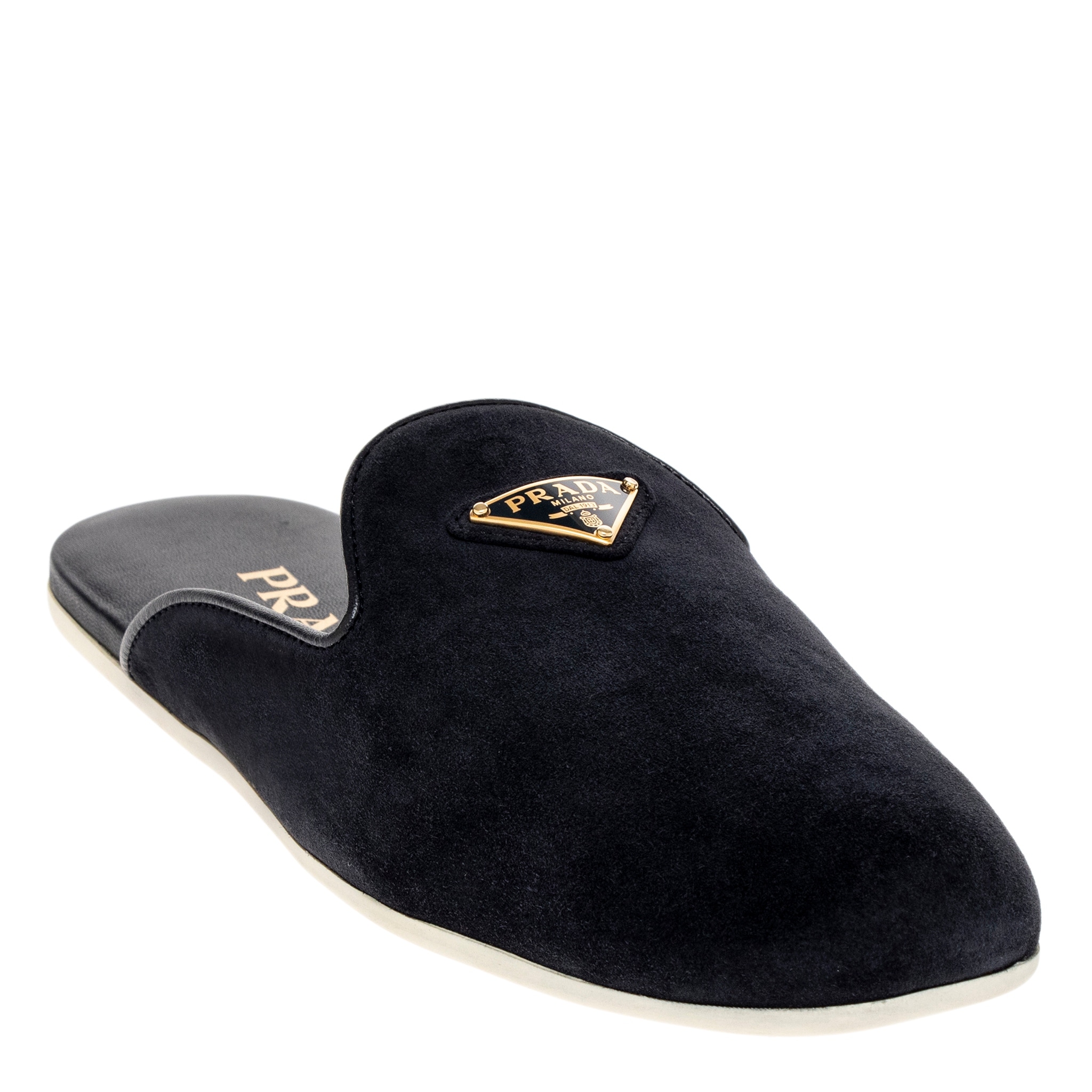 Prada Suede Slippers - Overstock - 43182797