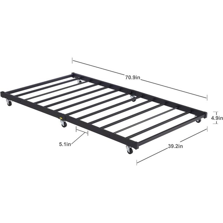 VECELO Twin Trundle Bed Frame Only