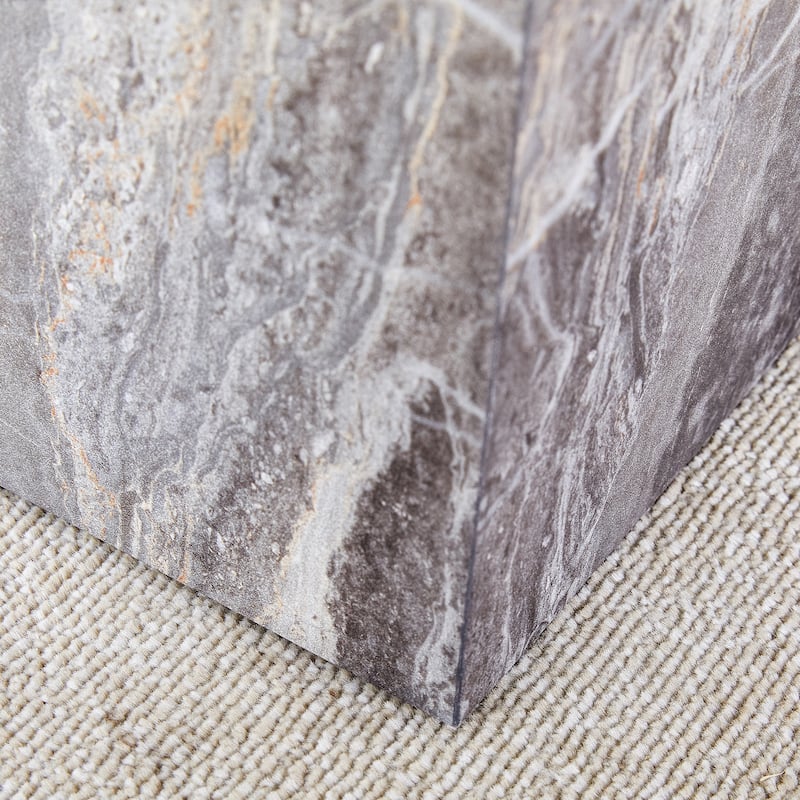 GDFStudio Alaric Wood Coffee Table with Natural Wood or Marble Texture