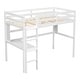 preview thumbnail 13 of 16, Twin Loft Bed with Built-in Desk and Bookcase Guardrails, Grey