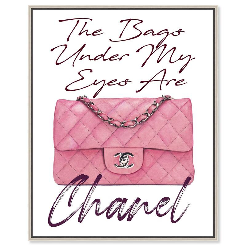 The Bag Under my Eyes Canvas by Art Remedy - Silver - 36" x 45"