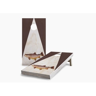 Wood Trout Cornhole Game (Choose Wraps or Boards)