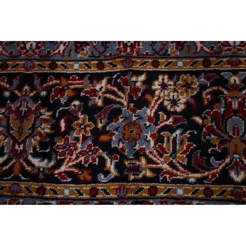 Traditional Red Kashan Turkish Area Rug Oriental Machine Made Carpet - 9'8" x 12'5"