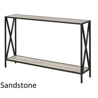 Carbon Loft Ehrlich Cross Design Console Table (Sandstone)