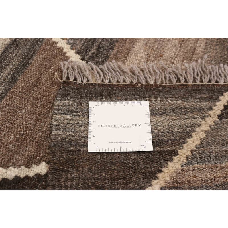 Sivas Brown Kilim 8'6" x 9'9" - 8'6 x 9'9