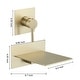 preview thumbnail 21 of 19, Wall Mount Bathroom Sink Faucet Waterfall Brass Modern 2 Hole Bathroom Basin Vanity Faucets with Valve
