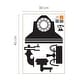 preview thumbnail 5 of 3, Walplus Black Phone Furniture Set Wall Sticker Nursery Decor Decal