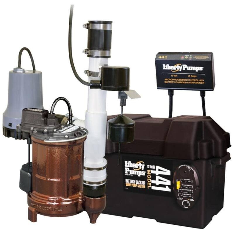 Liberty Pumps PC 1/3HP Sump Pump with Battery Back-Up System - Natural