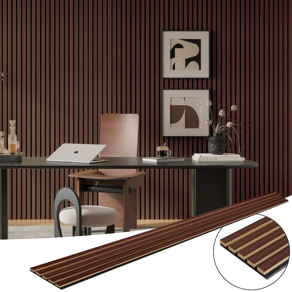 Art3d 7.9 x 94.5in Slat Acoustic Paneling,Acoustic Wall Panels,4pcs,21sqft