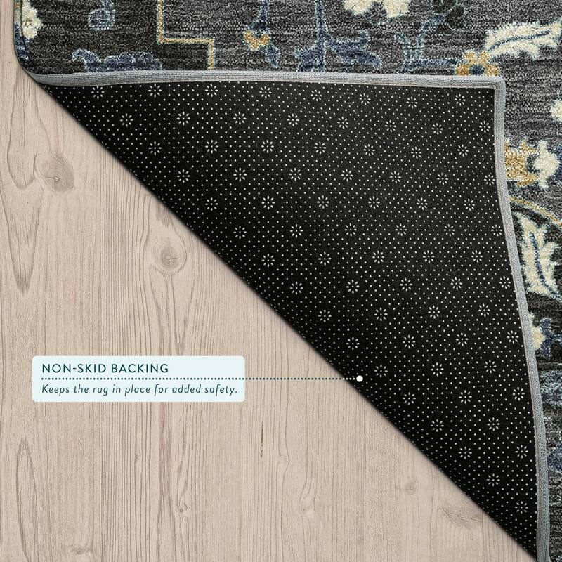 Machine Washable Indoor/ Outdoor Traditional Savannah Chantille Rug