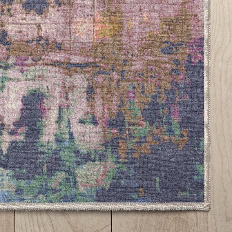 Well Woven Abstract Mandala Vintage Flat-Weave Area Rug