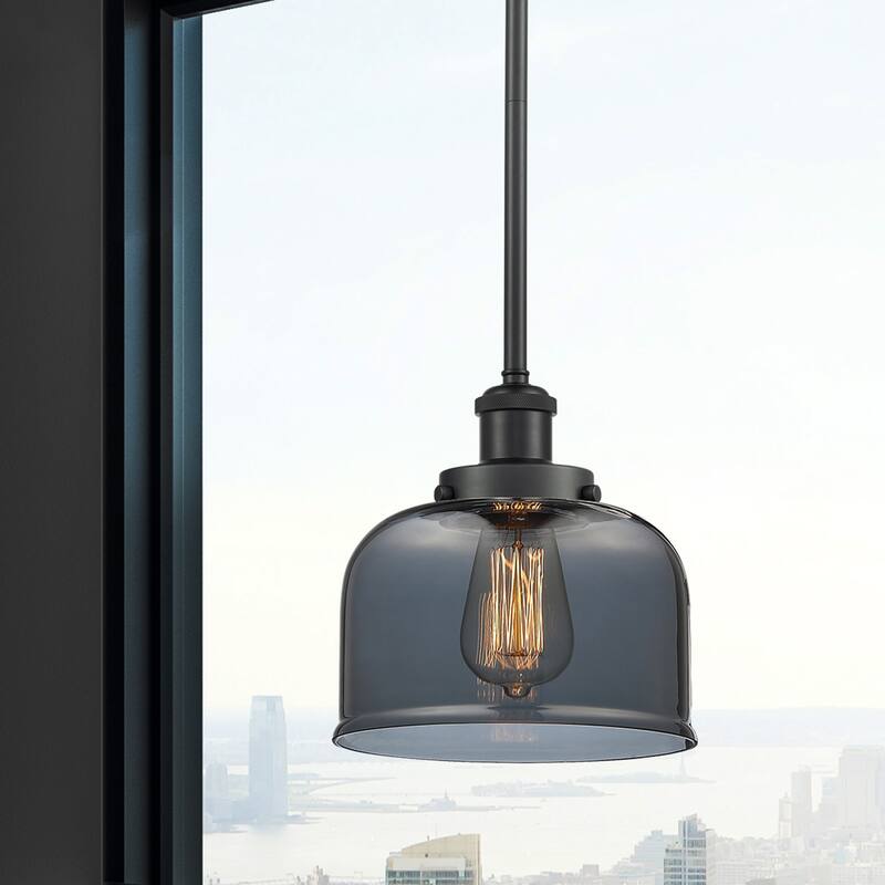 Innovations Lighting Large Bell 8" Wide Mini Pendant - Rod Hung