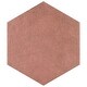 preview thumbnail 2 of 10, Merola Tile Heritage Hex Wine 7" x 8" Porcelain Floor and Wall Tile