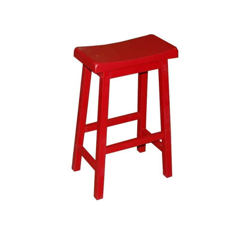 Simple Living Arizona 24-inch Solid Wood Counter Height Saddle Stool