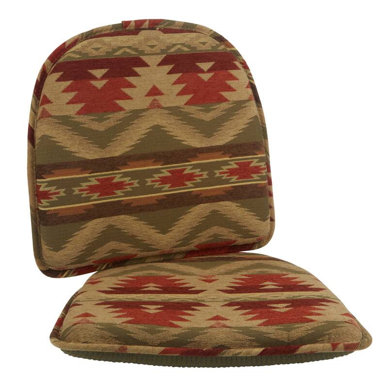 Klear Vu Multicolor Cabernet Dining Chair Cushion Set