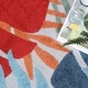 preview thumbnail 14 of 20, Superior Waikiki Tropical Leaves Indoor Outdoor Area Rug