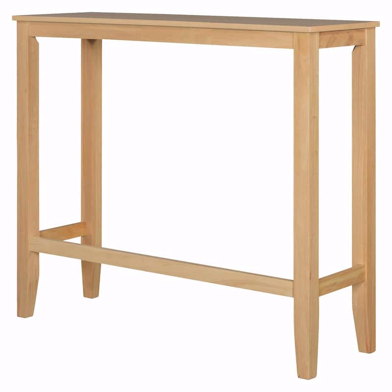 Farmhouse 48" Rectangular Wood Bar-Height Dining Set with 2 Chairs