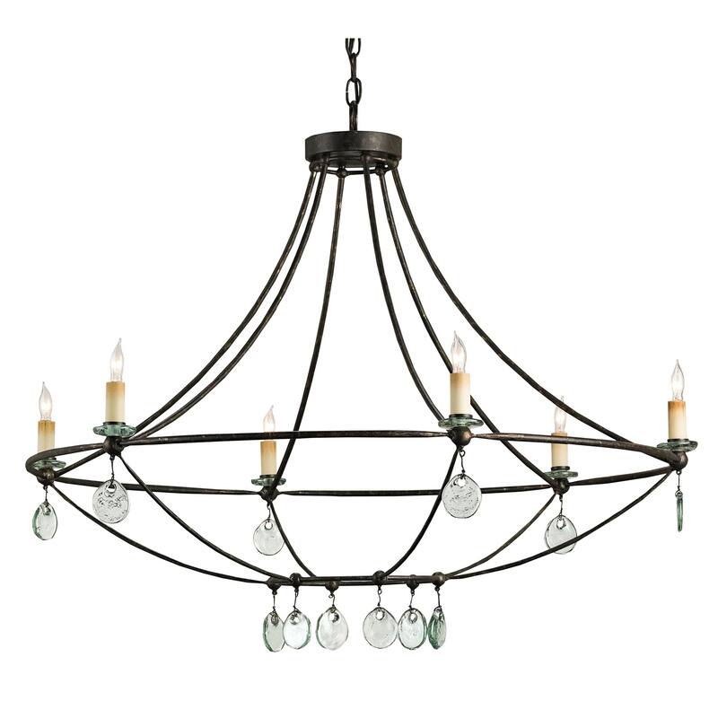 Currey & Company Novella Chandelier - 28"h x 35"dia - 28"h x 35"dia - Mayfair