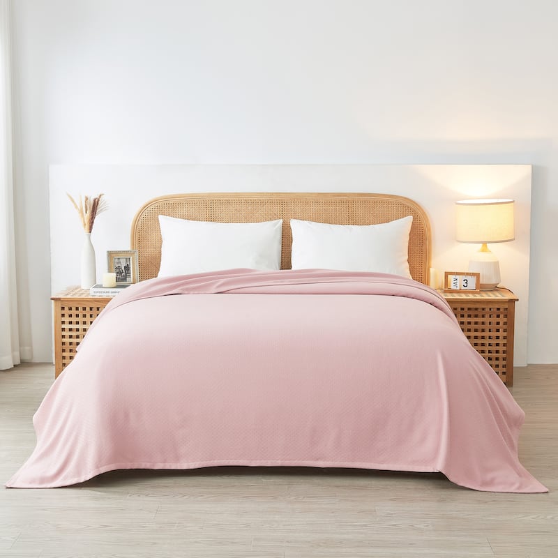 Everyday Blanket Collect Egyptian Cotton Blanket - King & Cal King - Tea Rose