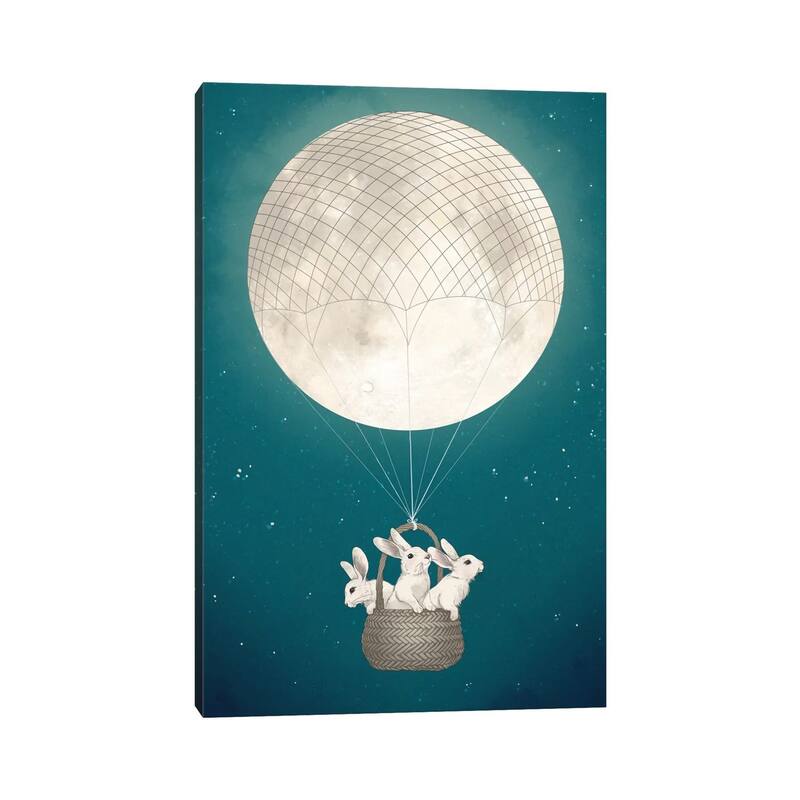 iCanvas "Moon Bunnies" by Laura Graves Canvas Print