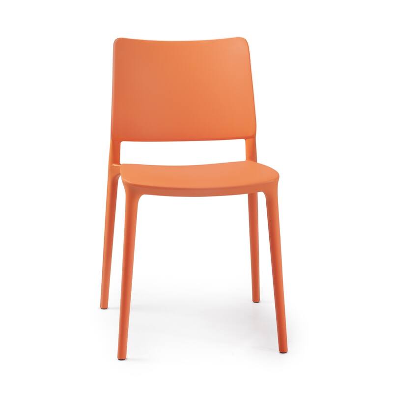 WRGHOME Modern Stacking Patio Dining Side Chair Indoor/Outdoor (Set of 2) - 31.30'' H X 19.29'' W X 21.06'' D