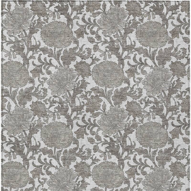 HomeRoots Floral Transitional Rectangle Outdoor Rug